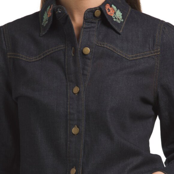 HERITAGE DENIM Dark Wash Denim Jacket - Picture 2 of 4